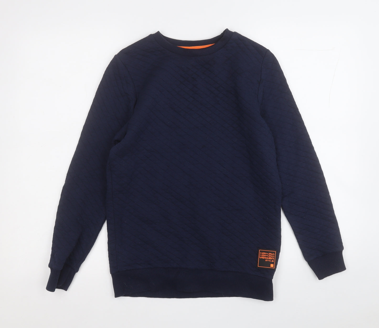 F&F Boys Blue  Cotton Pullover Sweatshirt Size 10-11 Years