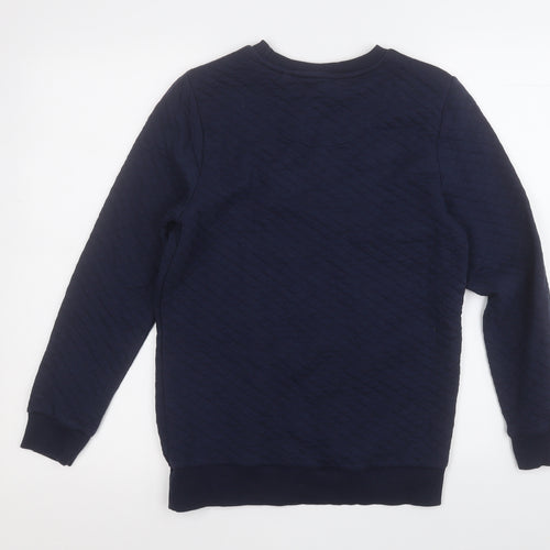 F&F Boys Blue  Cotton Pullover Sweatshirt Size 10-11 Years
