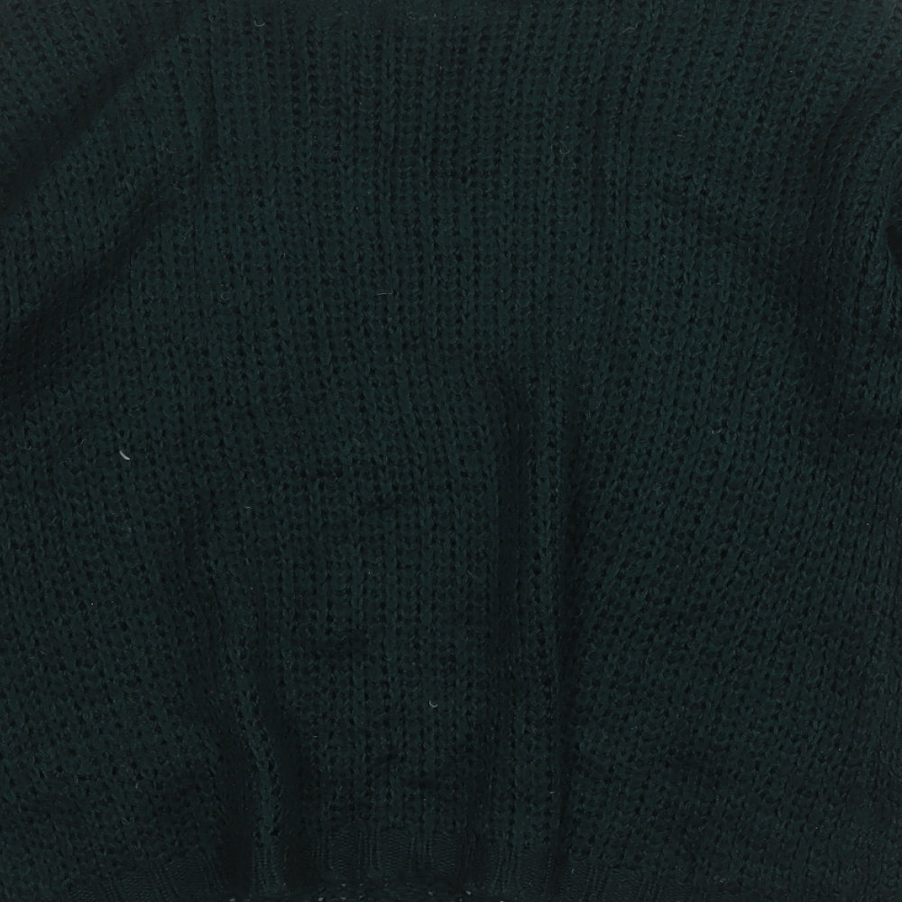 Vintage Couture Womens Green Round Neck  Acrylic Pullover Jumper Size 10