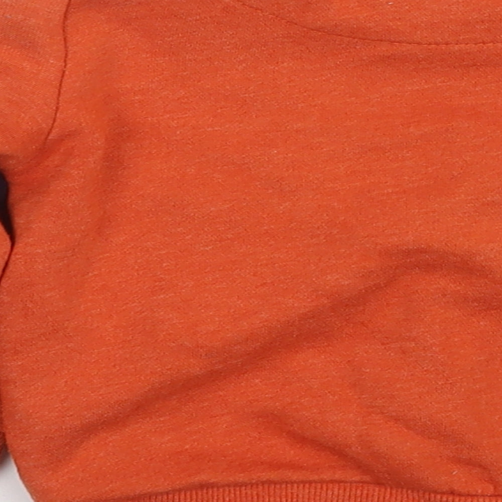 F&F Boys Orange  Cotton Pullover Sweatshirt Size 3-4 Years