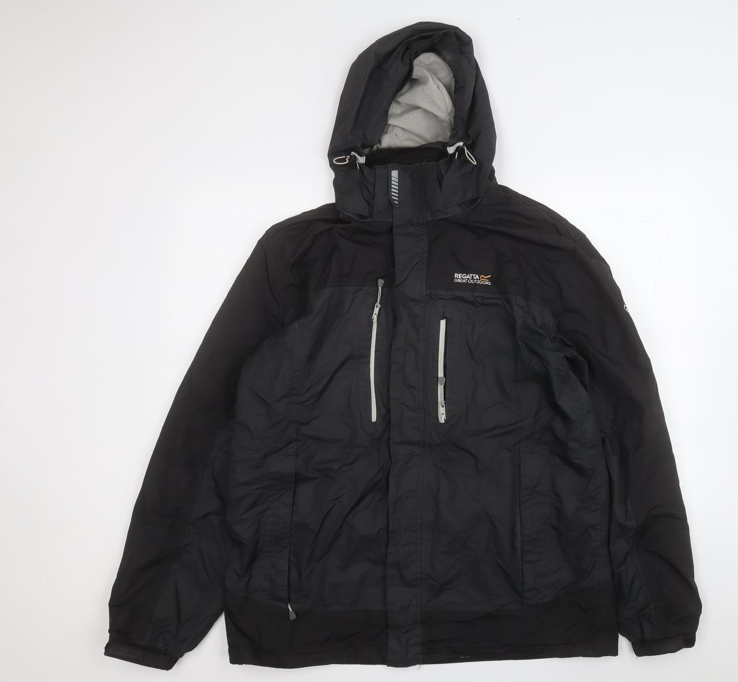 Regatta Mens Black   Rain Coat Coat Size L