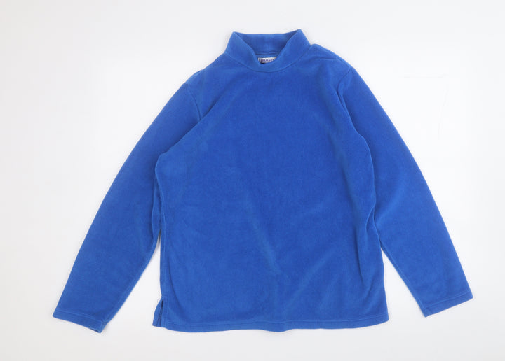 Damart Womens Blue Polyester Pullover Sweatshirt Size 10