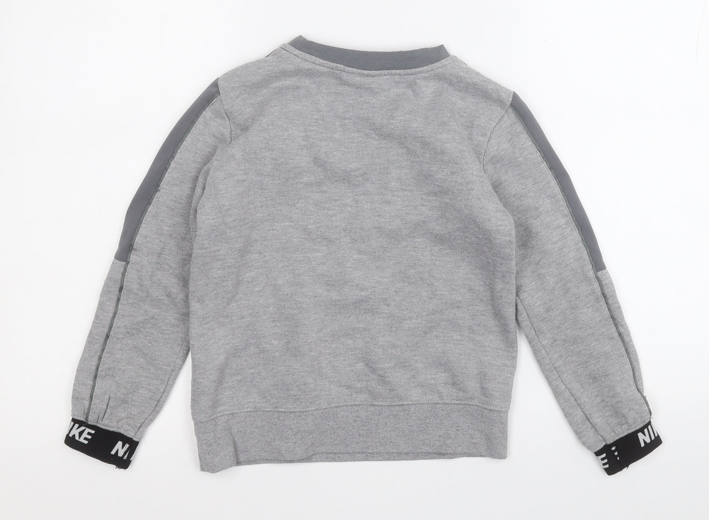 Nike Boys Grey  Cotton Pullover Sweatshirt Size 5 Years