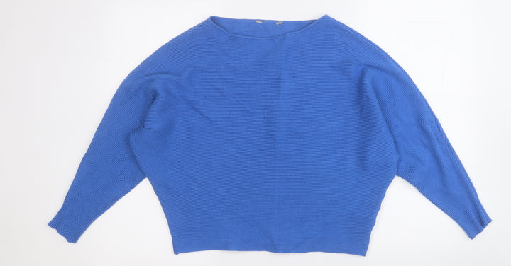 Debenhams Womens Blue Round Neck Viscose Pullover Jumper Size L