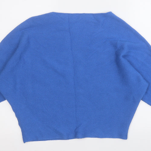 Debenhams Womens Blue Round Neck  Viscose Pullover Jumper Size L