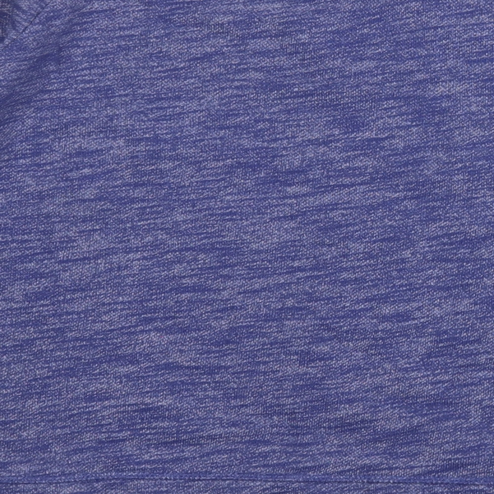 Papaya Womens Blue Round Neck  Cotton Pullover Jumper Size S