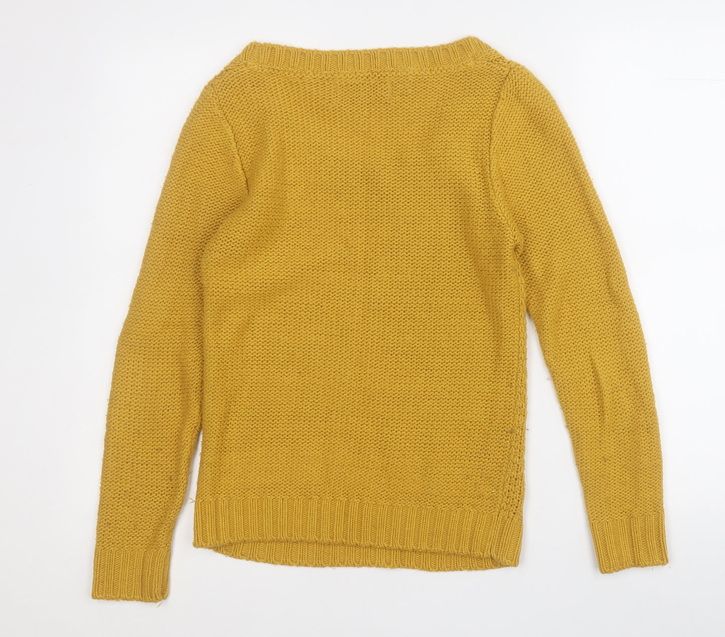 Atmosphere Womens Yellow Round Neck  Acrylic Pullover Jumper Size 10