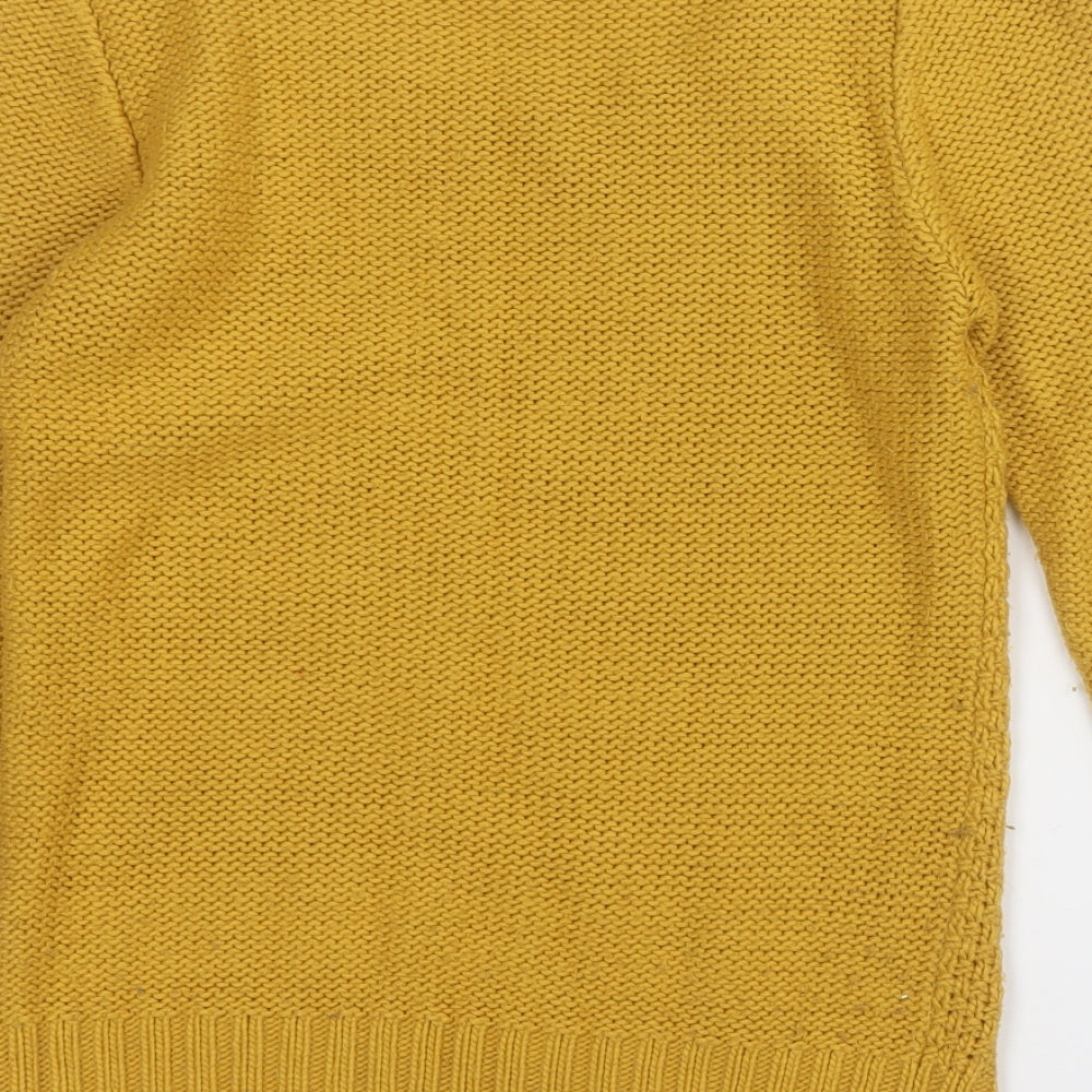 Atmosphere Womens Yellow Round Neck  Acrylic Pullover Jumper Size 10