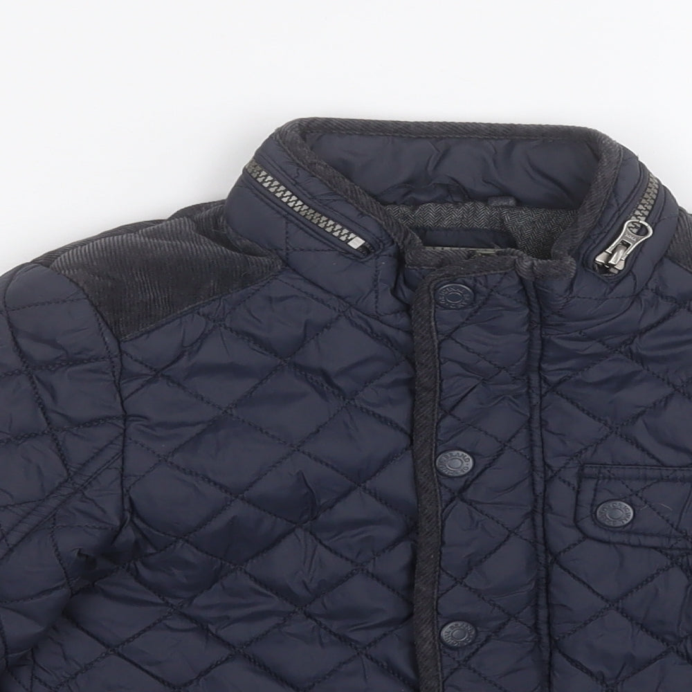 TU Boys Blue   Puffer Jacket Coat Size 4 Years  Zip