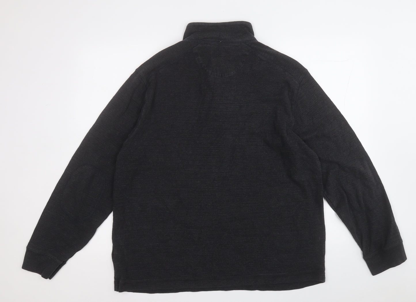 Blue Harbour Mens Black Collared  Cotton Pullover Jumper Size L