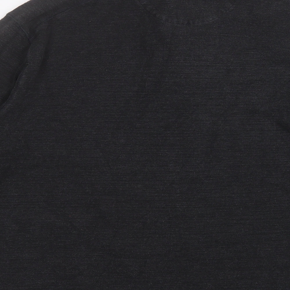 Blue Harbour Mens Black Collared  Cotton Pullover Jumper Size L