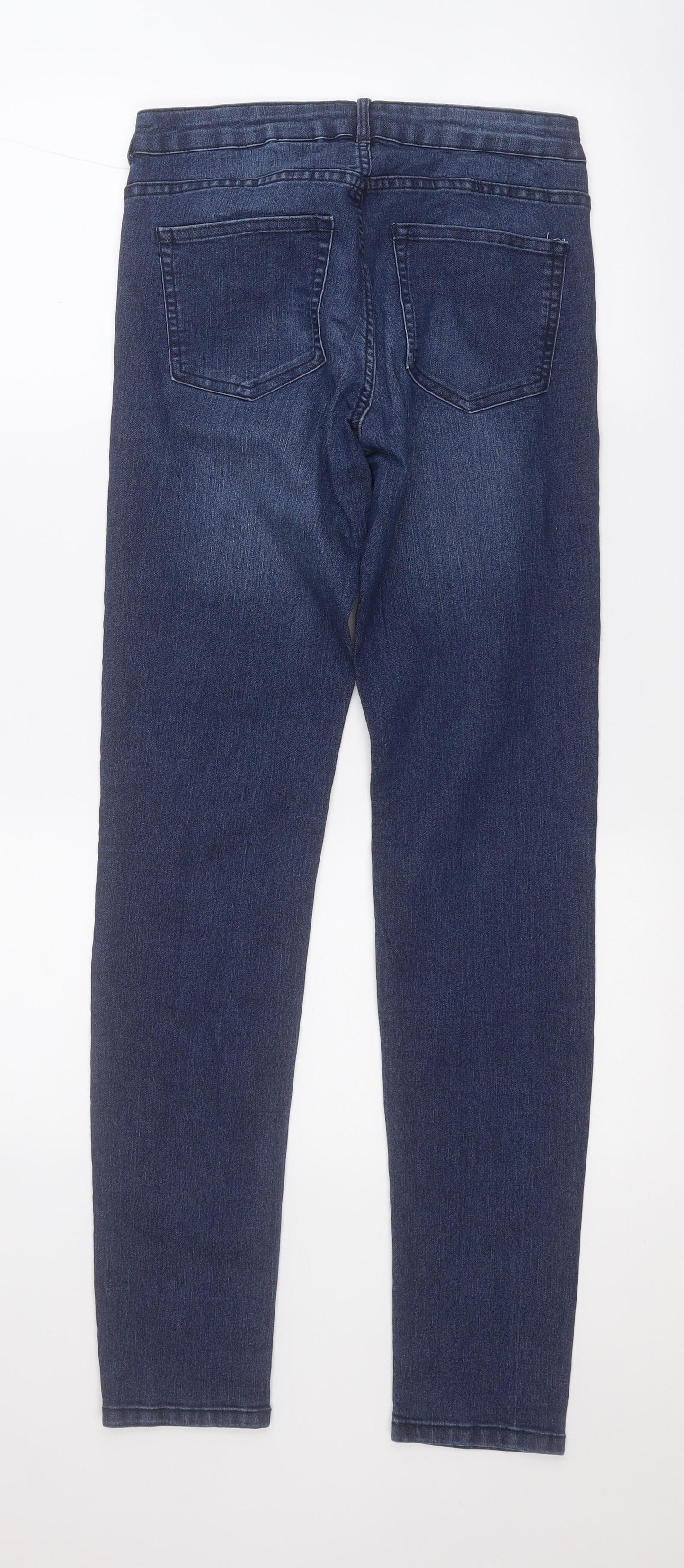 H&M Womens Black  Cotton Skinny Jeans Size 8 L30 in Regular