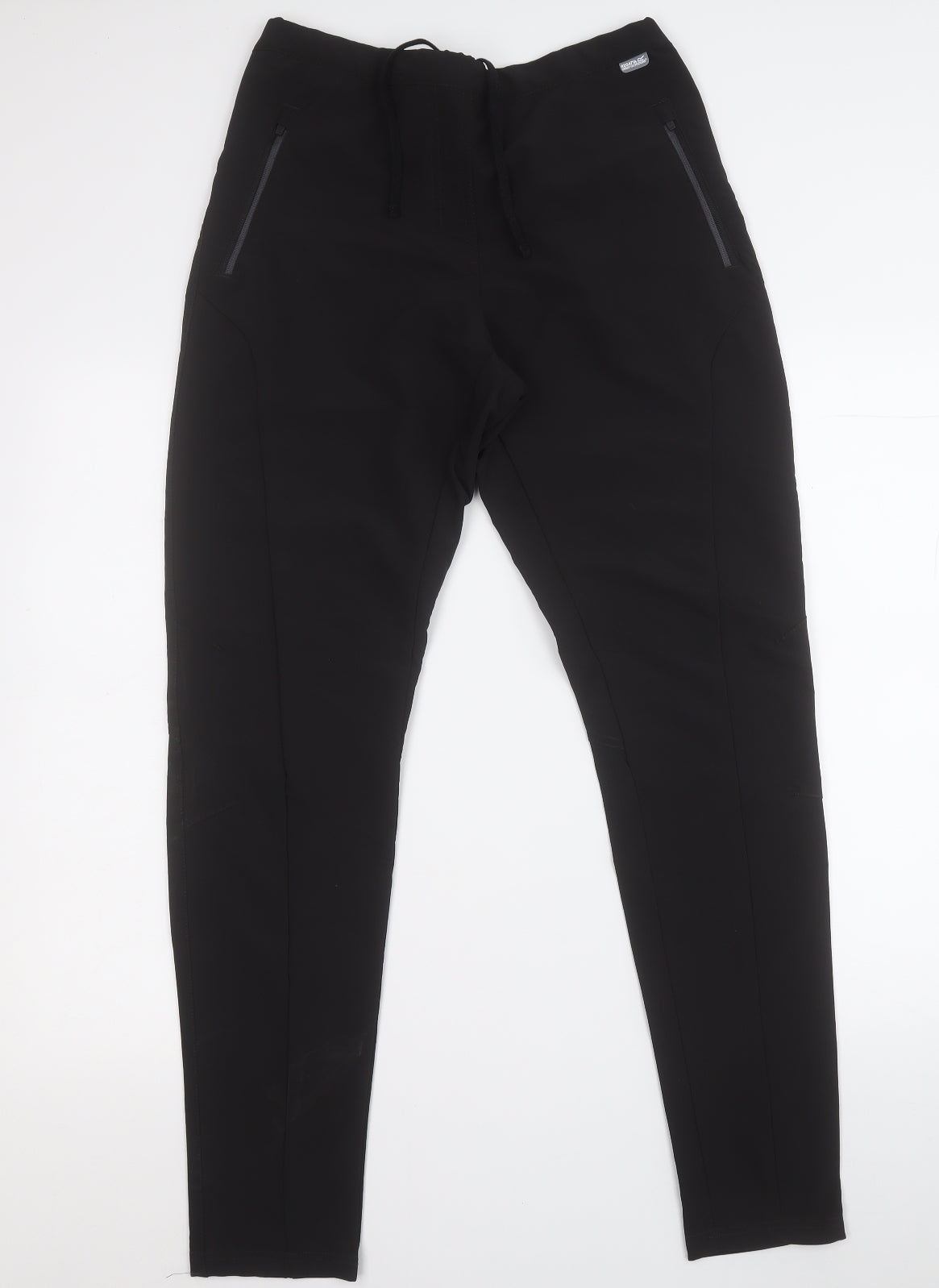 Regatta Womens Black  Polyester Jogger Trousers Size 12 L30 in Regular