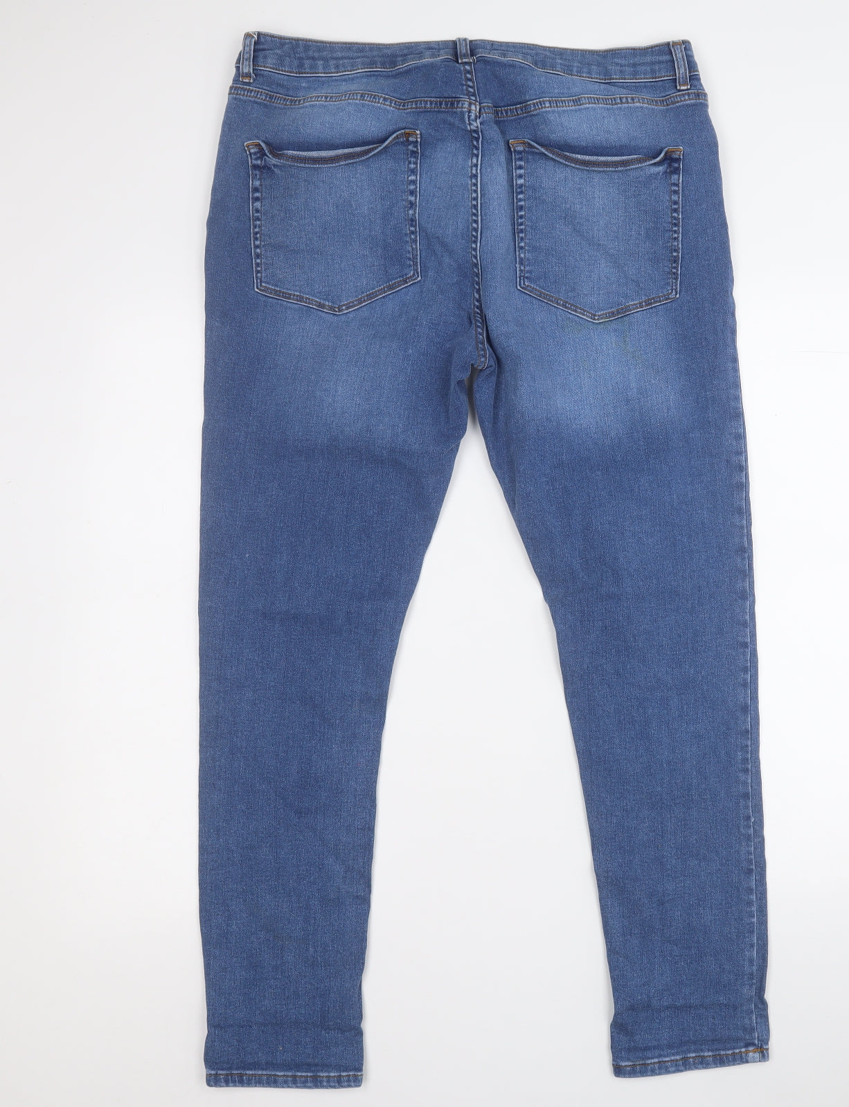 ASOS Mens Blue  Cotton Skinny Jeans Size 38 L32 in Regular