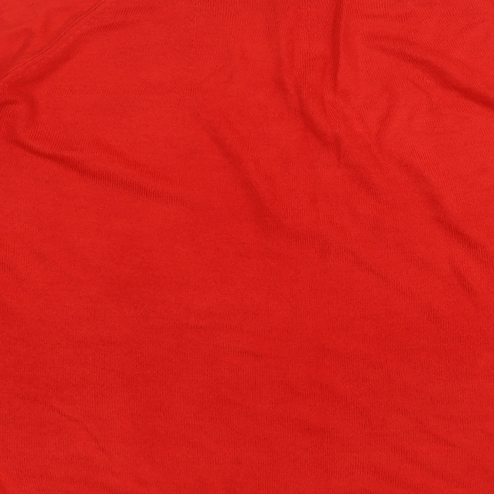 Marks and Spencer Womens Red Round Neck  Acrylic Pullover Jumper Size L
