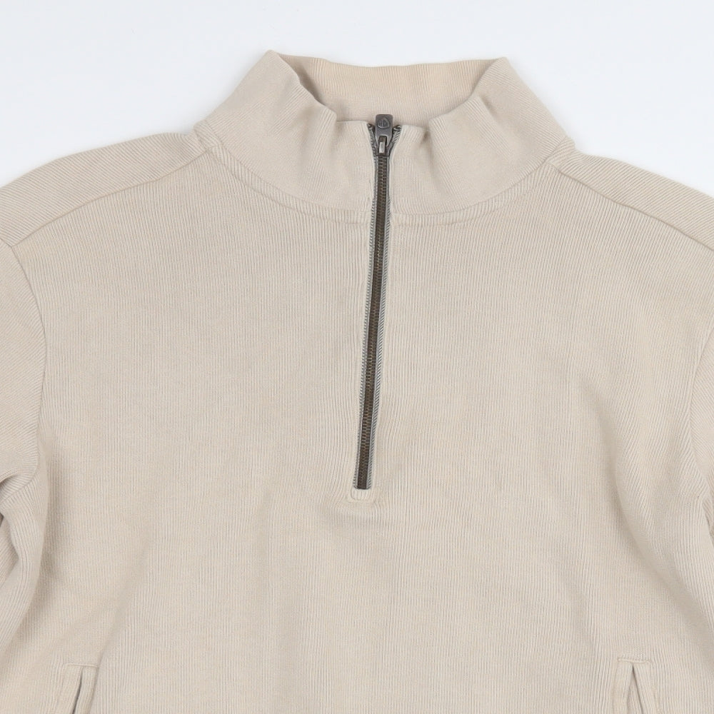 Ben Sherman Mens Beige  Cotton Pullover Sweatshirt Size M