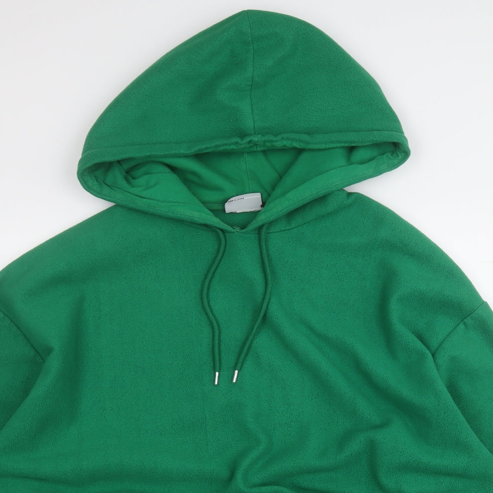 ASOS Mens Green  Polyester Pullover Hoodie Size XL