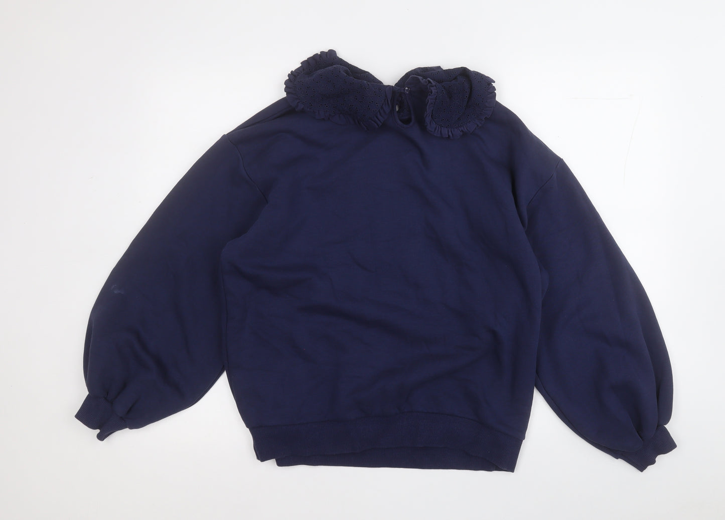 George Womens Blue  Cotton Pullover Sweatshirt Size M