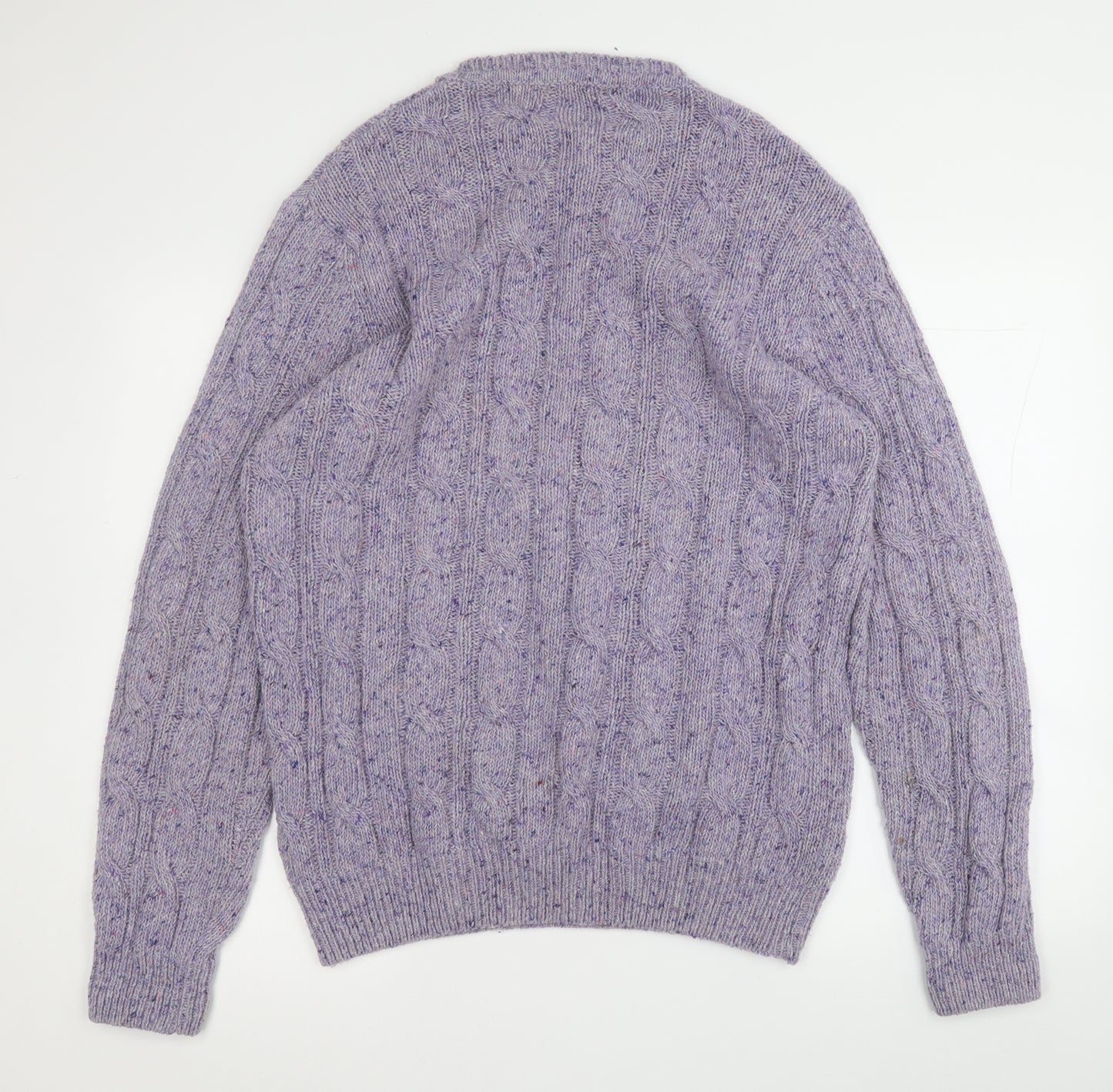 Mario Visconti Mens Blue Round Neck  Wool Pullover Jumper Size L