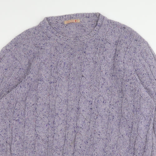 Mario Visconti Mens Blue Round Neck  Wool Pullover Jumper Size L