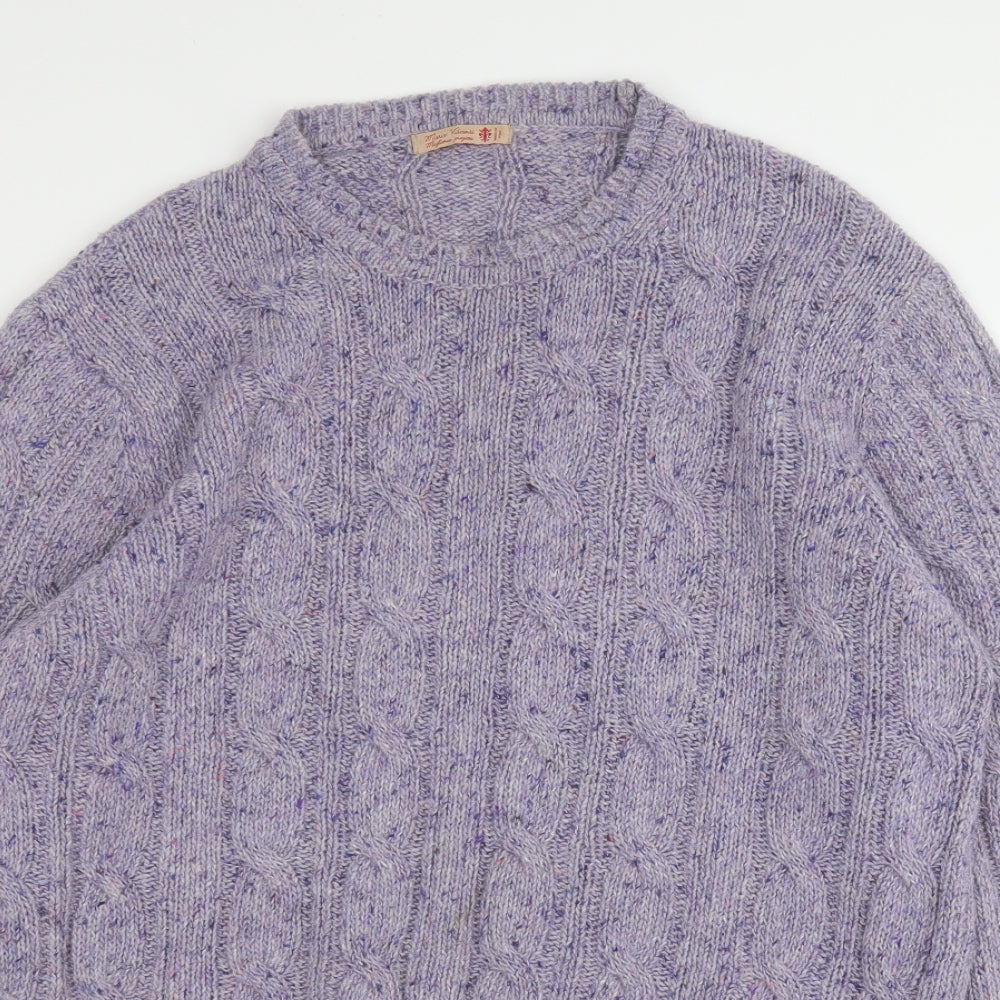 Mario Visconti Mens Blue Round Neck  Wool Pullover Jumper Size L