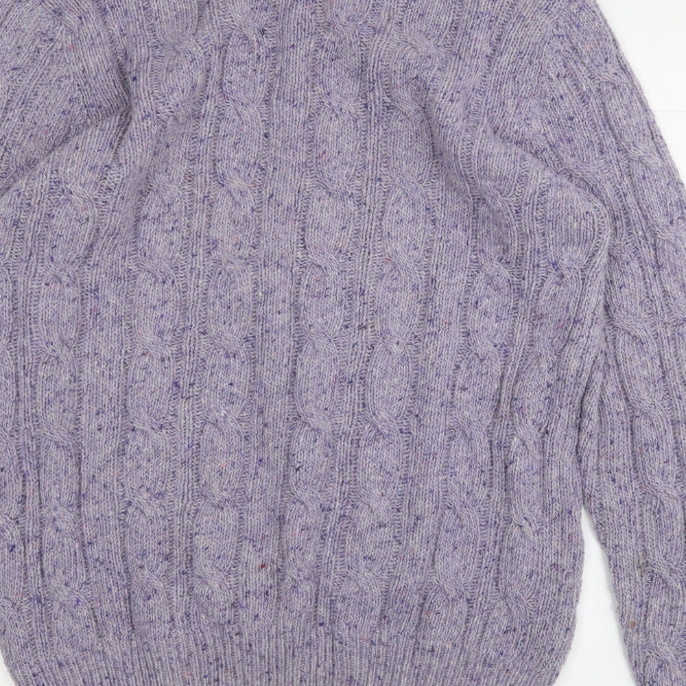 Mario Visconti Mens Blue Round Neck  Wool Pullover Jumper Size L