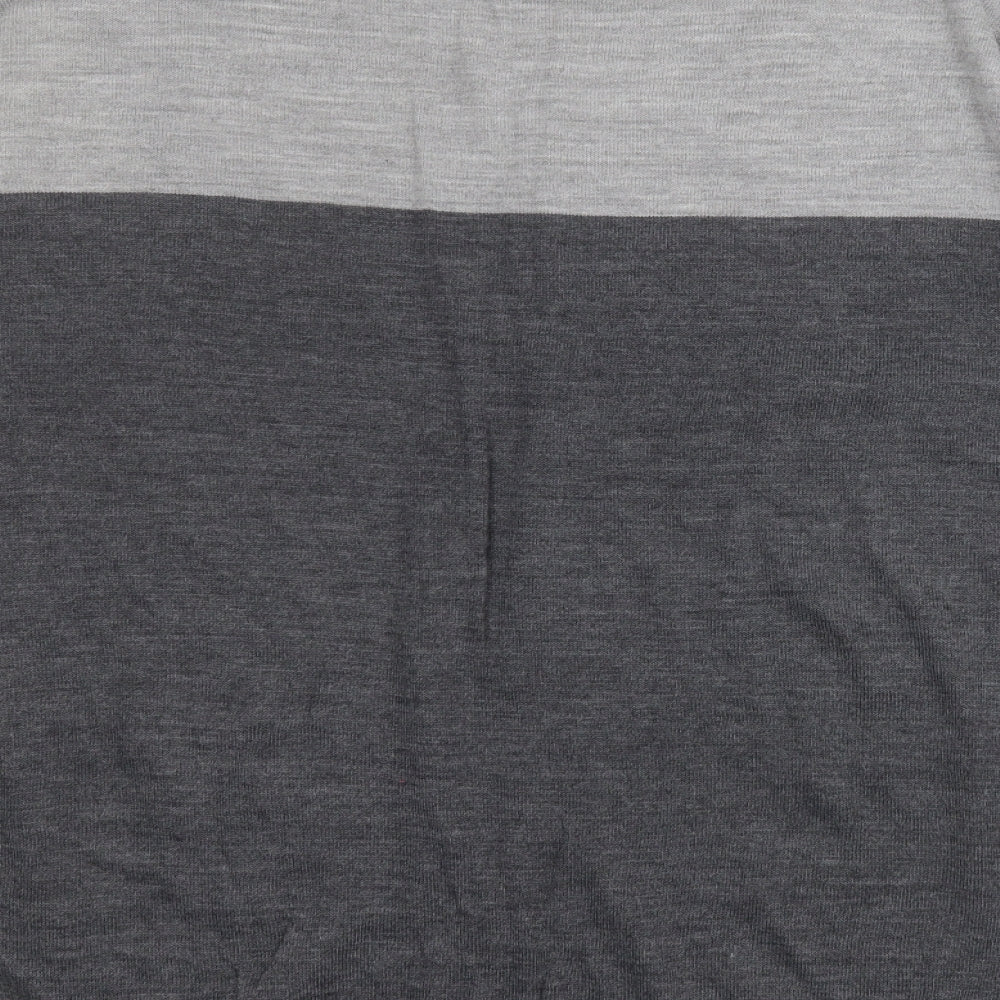 Papaya Womens Grey Round Neck  Acrylic Pullover Jumper Size XL