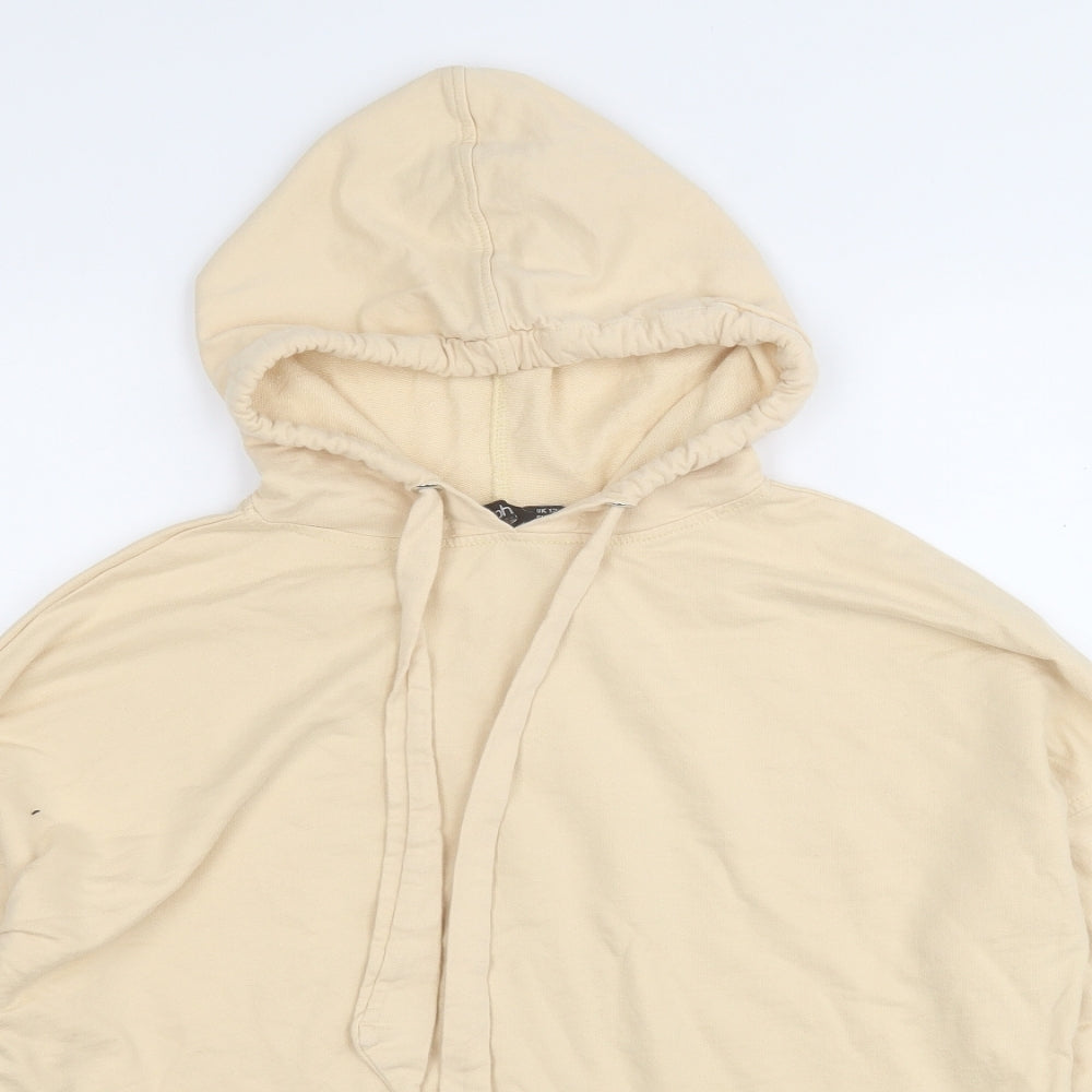 Boohoo Womens Yellow  Cotton Pullover Hoodie Size 12