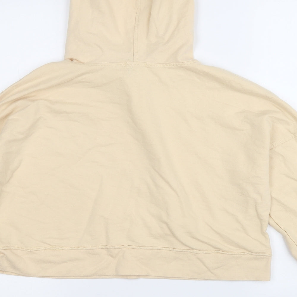 Boohoo Womens Yellow  Cotton Pullover Hoodie Size 12