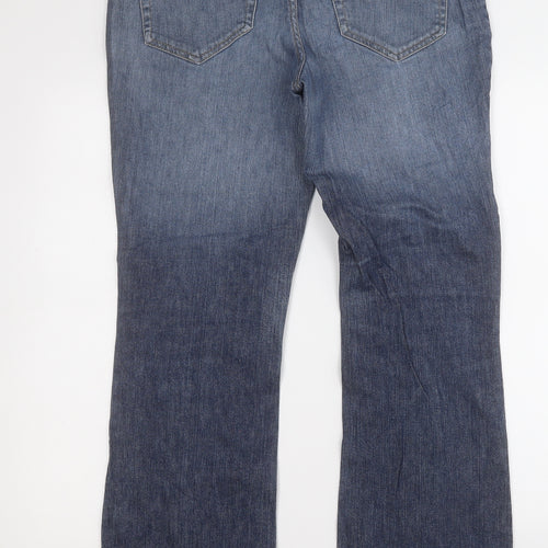 Kappahi Womens Blue  Cotton Bootcut Jeans Size 14 L31 in Regular