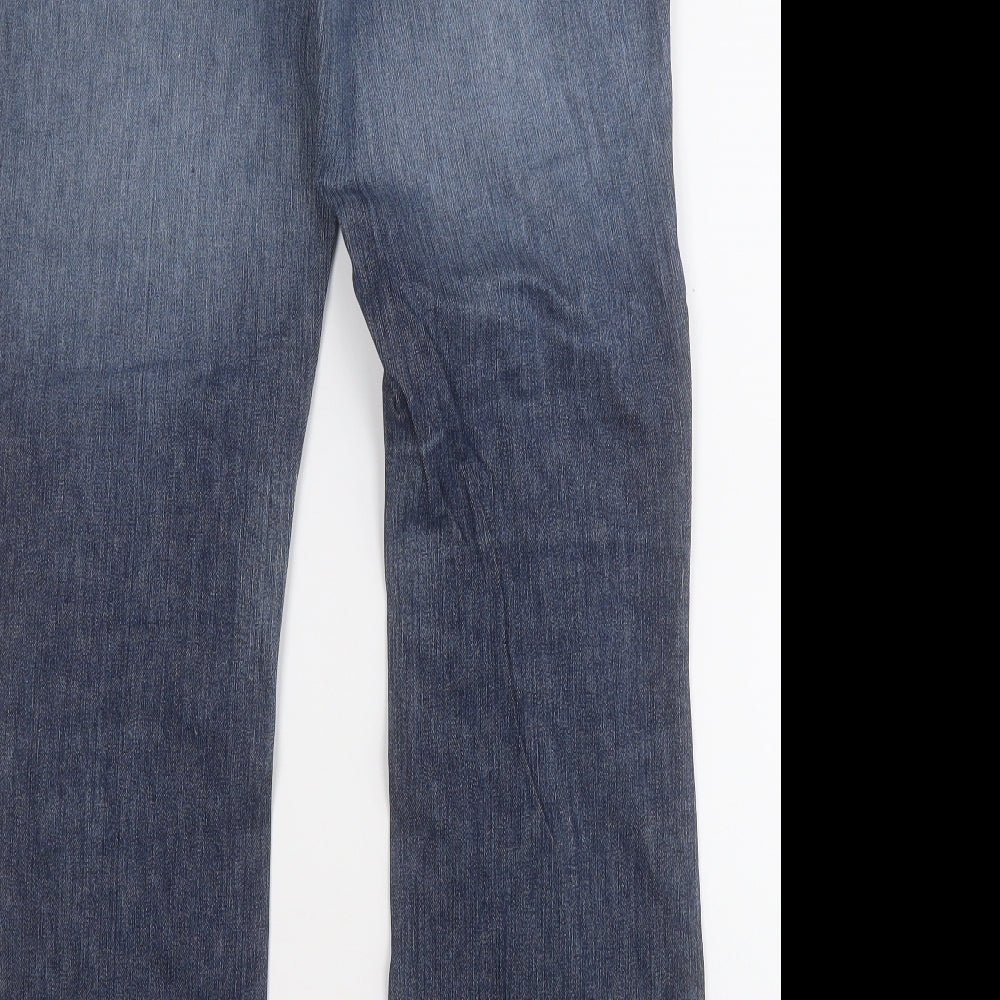 Kappahi Womens Blue  Cotton Bootcut Jeans Size 14 L31 in Regular