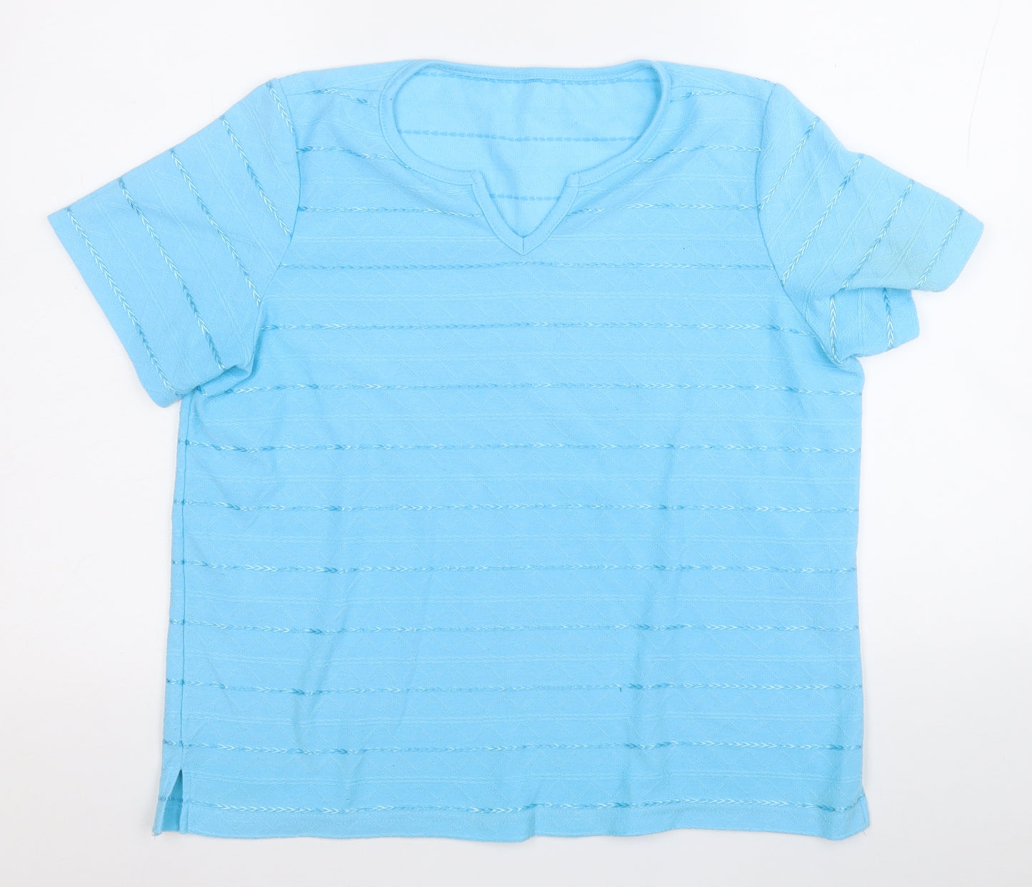 BM Womens Blue Round Neck  Polyester Pullover Jumper Size M