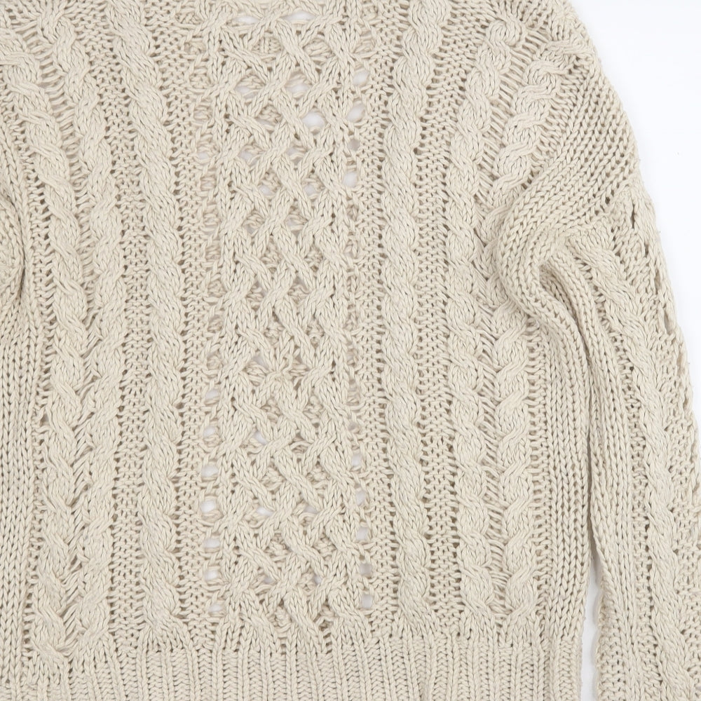 Atmosphere Womens Beige Round Neck  Acrylic Pullover Jumper Size 16