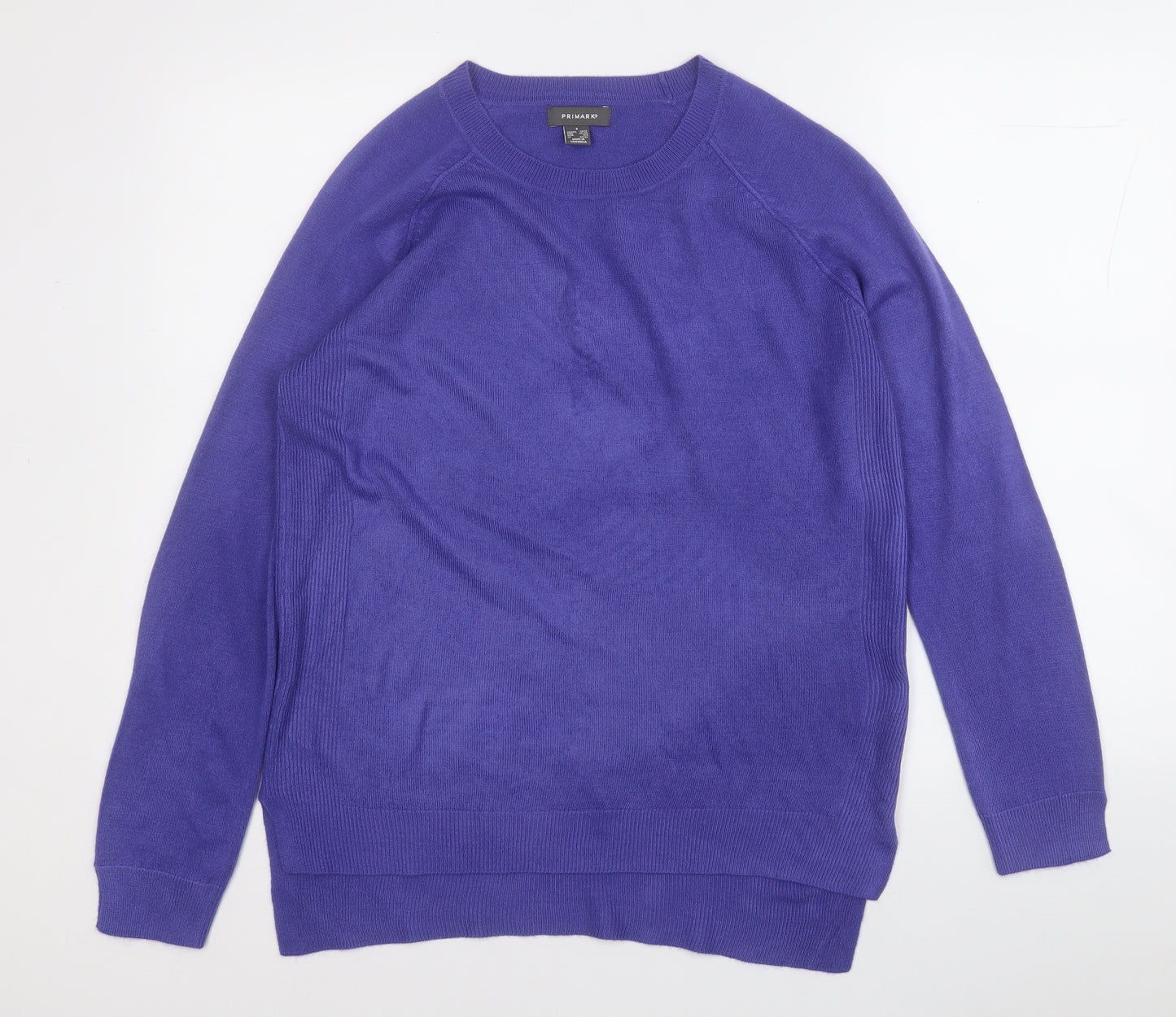 Primark Womens Purple Round Neck  Acrylic Pullover Jumper Size 10