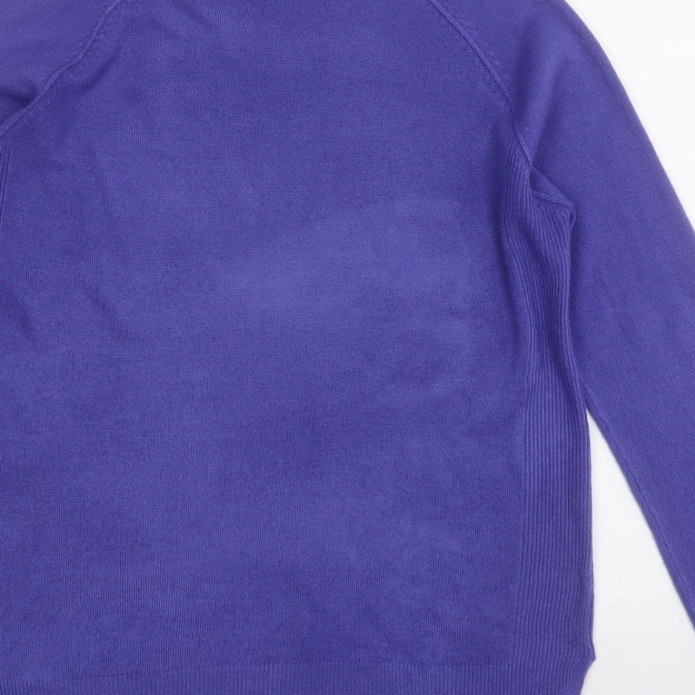 Primark Womens Purple Round Neck  Acrylic Pullover Jumper Size 10