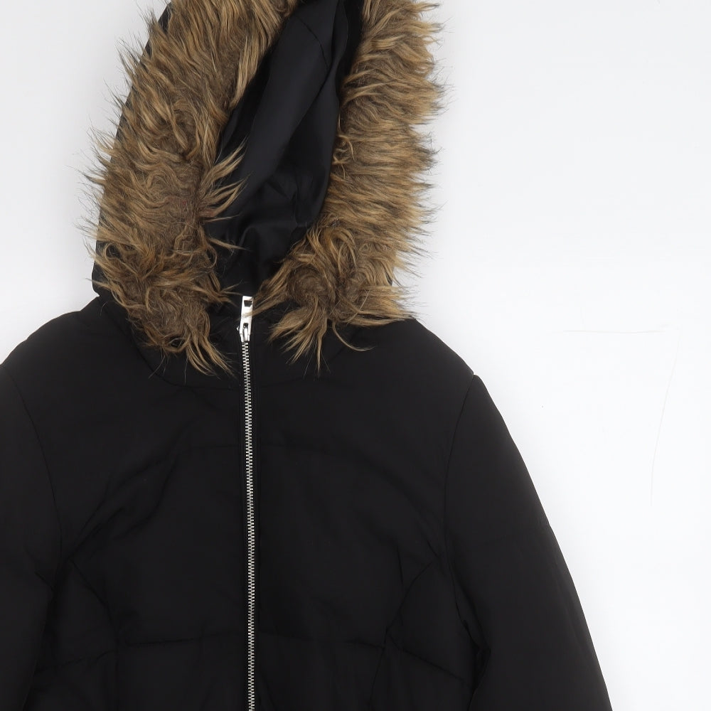 Divided Womens Black   Puffer Jacket Coat Size M