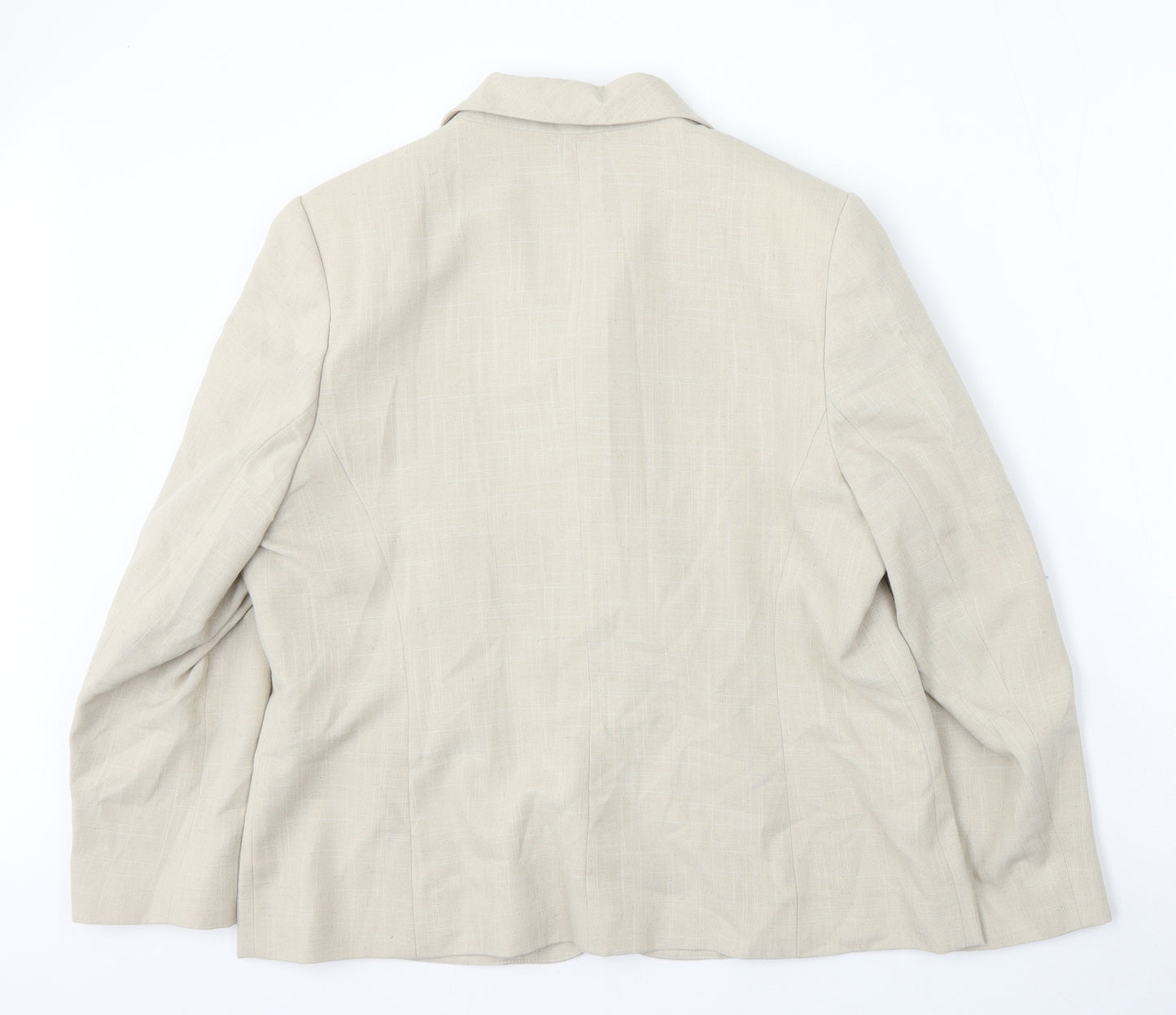 Eastex Womens Beige  Polyester Jacket Blazer Size 16