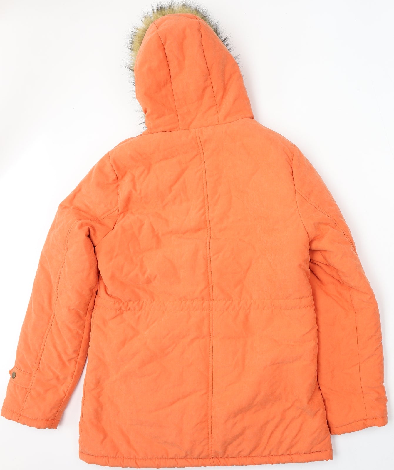 Fengshiyuan Womens Orange   Parka Jacket Size L  Zip