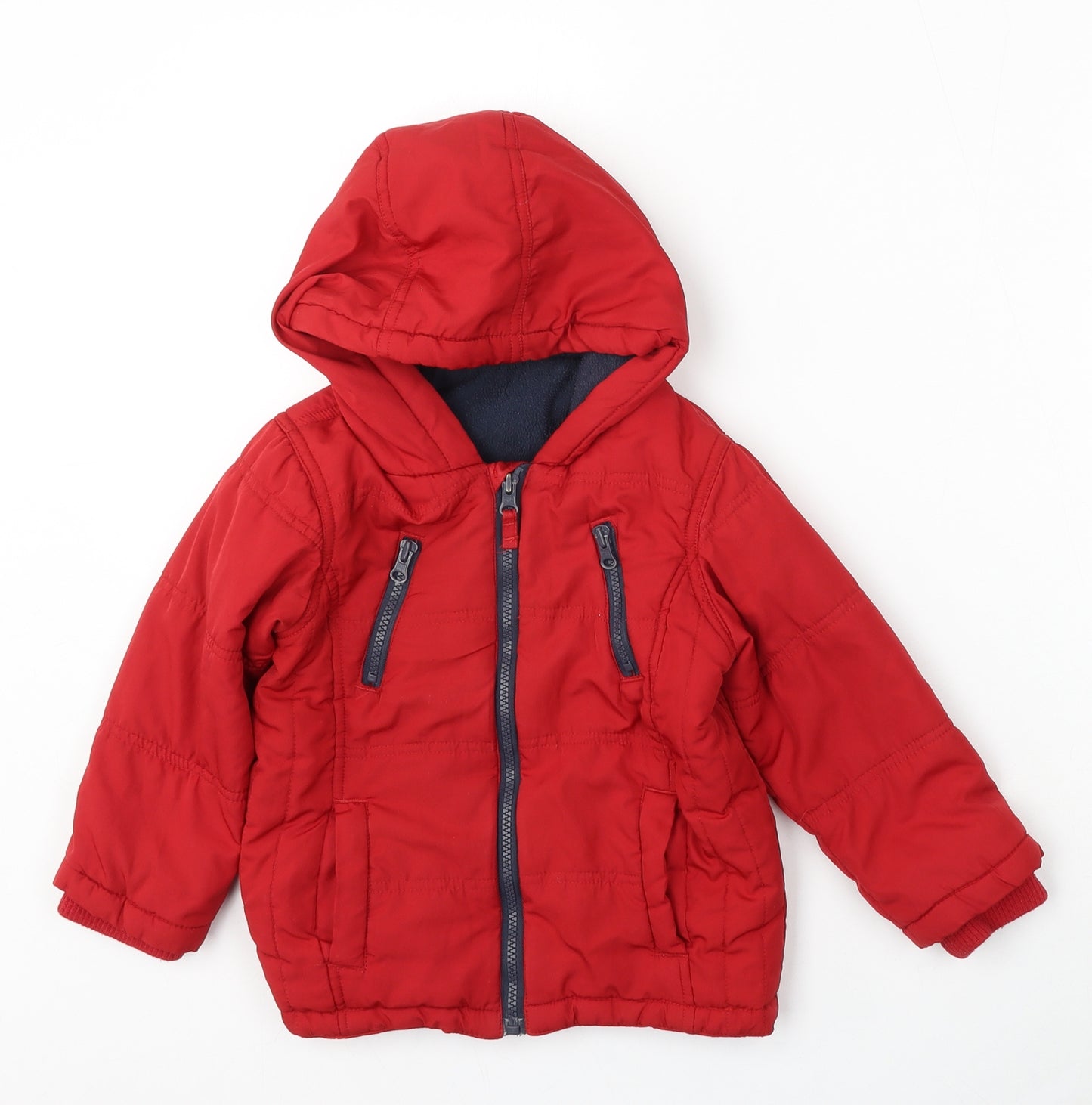 George Boys Red   Jacket  Size 2-3 Years  Zip