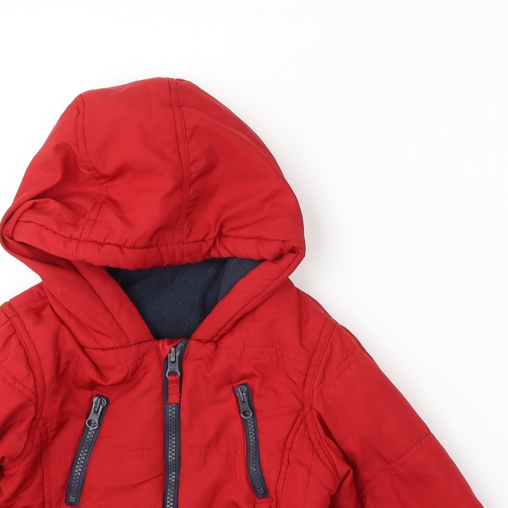 George Boys Red   Jacket  Size 2-3 Years  Zip