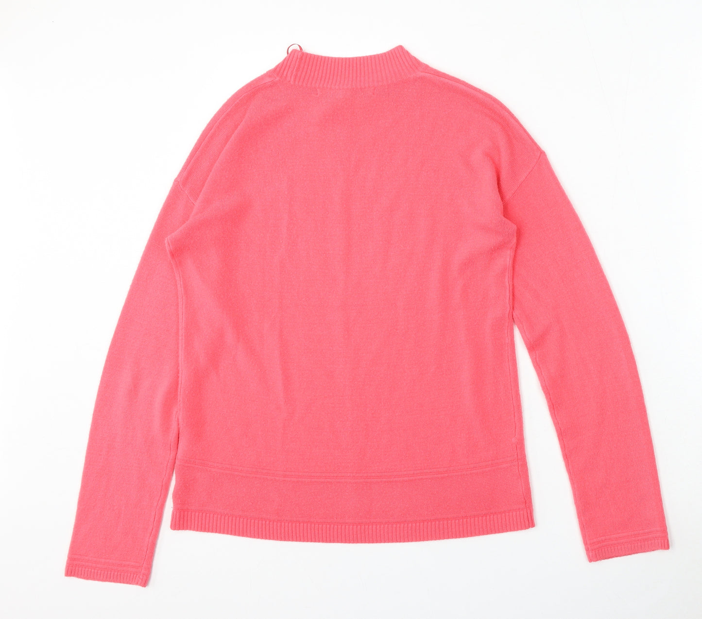 Vida Vi Womens Pink Round Neck  Acrylic Pullover Jumper Size S