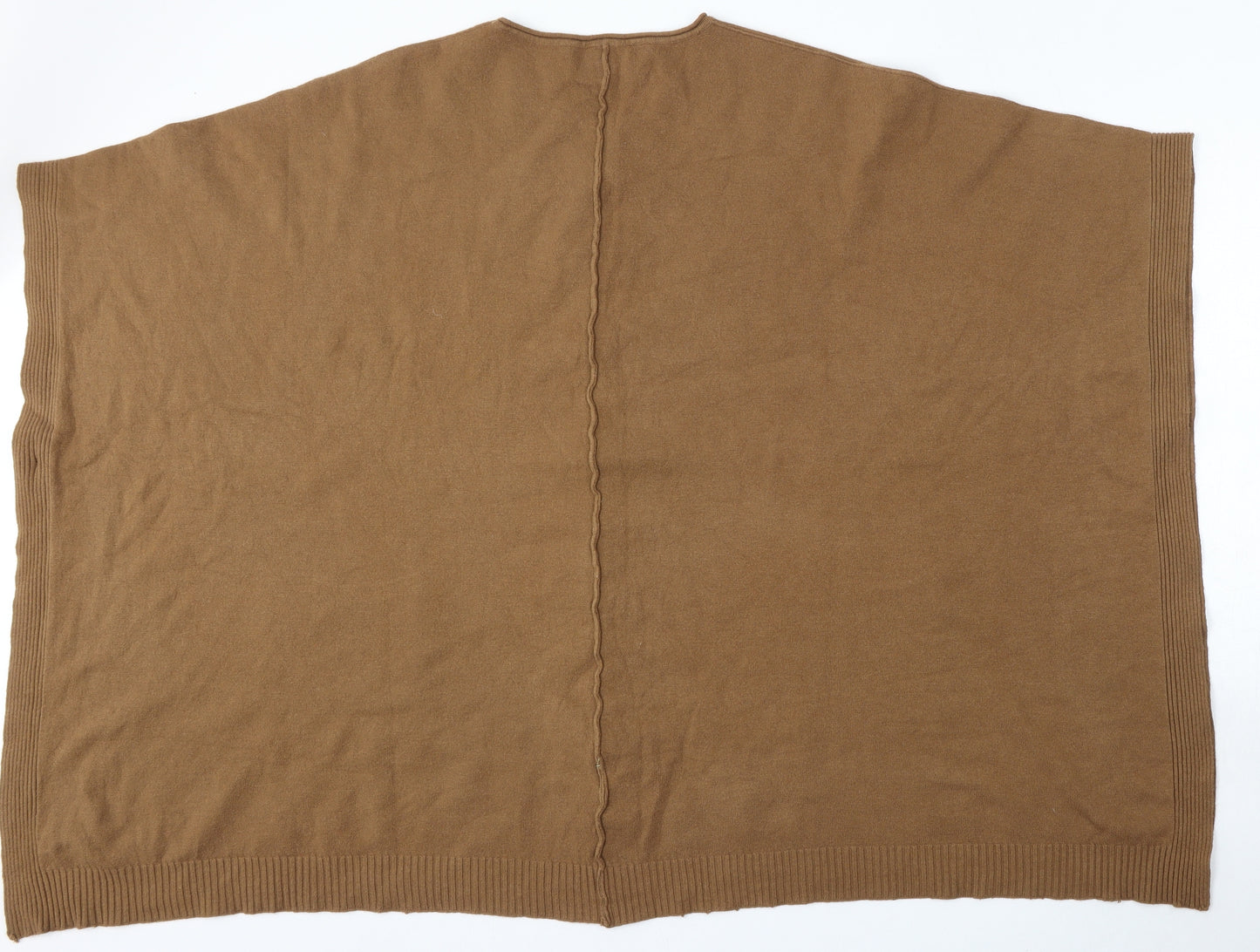 M&V Womens Brown Round Neck  Polyamide Pullover Jumper Size L