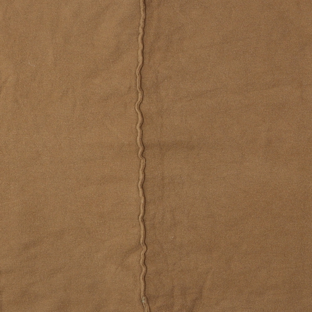 M&V Womens Brown Round Neck  Polyamide Pullover Jumper Size L