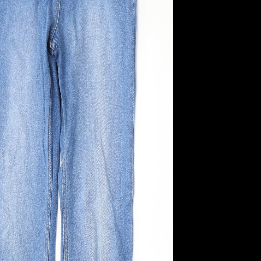 Denim Womens Blue  Cotton Bootcut Jeans Size 8 L31 in Regular Button