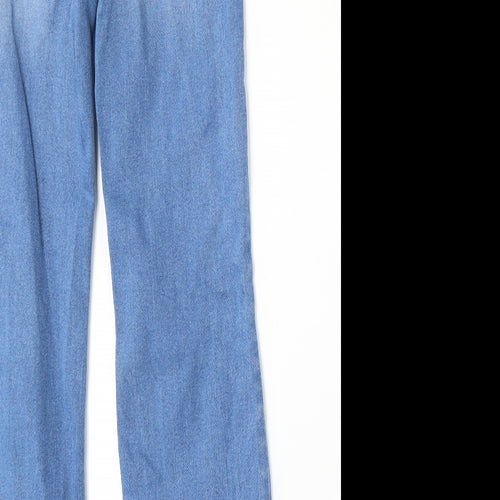 Denim Womens Blue  Cotton Bootcut Jeans Size 8 L31 in Regular Button