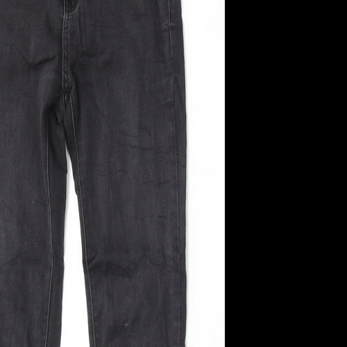 Pull&Bear Womens Black  Cotton Skinny Jeans Size 26 L26 in Regular Button