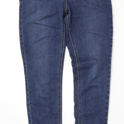 Denim Womens Blue  Cotton Skinny Jeans Size 10 L31 in Regular Button