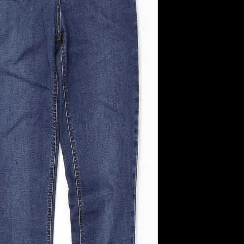 Denim Womens Blue  Cotton Skinny Jeans Size 10 L31 in Regular Button