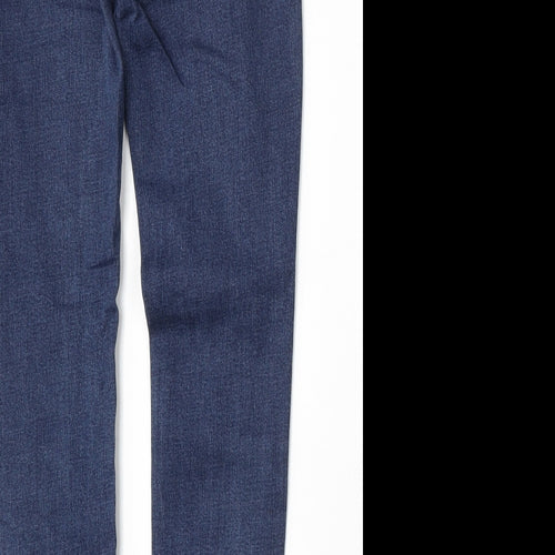 Denim Womens Blue  Cotton Skinny Jeans Size 10 L31 in Regular Button