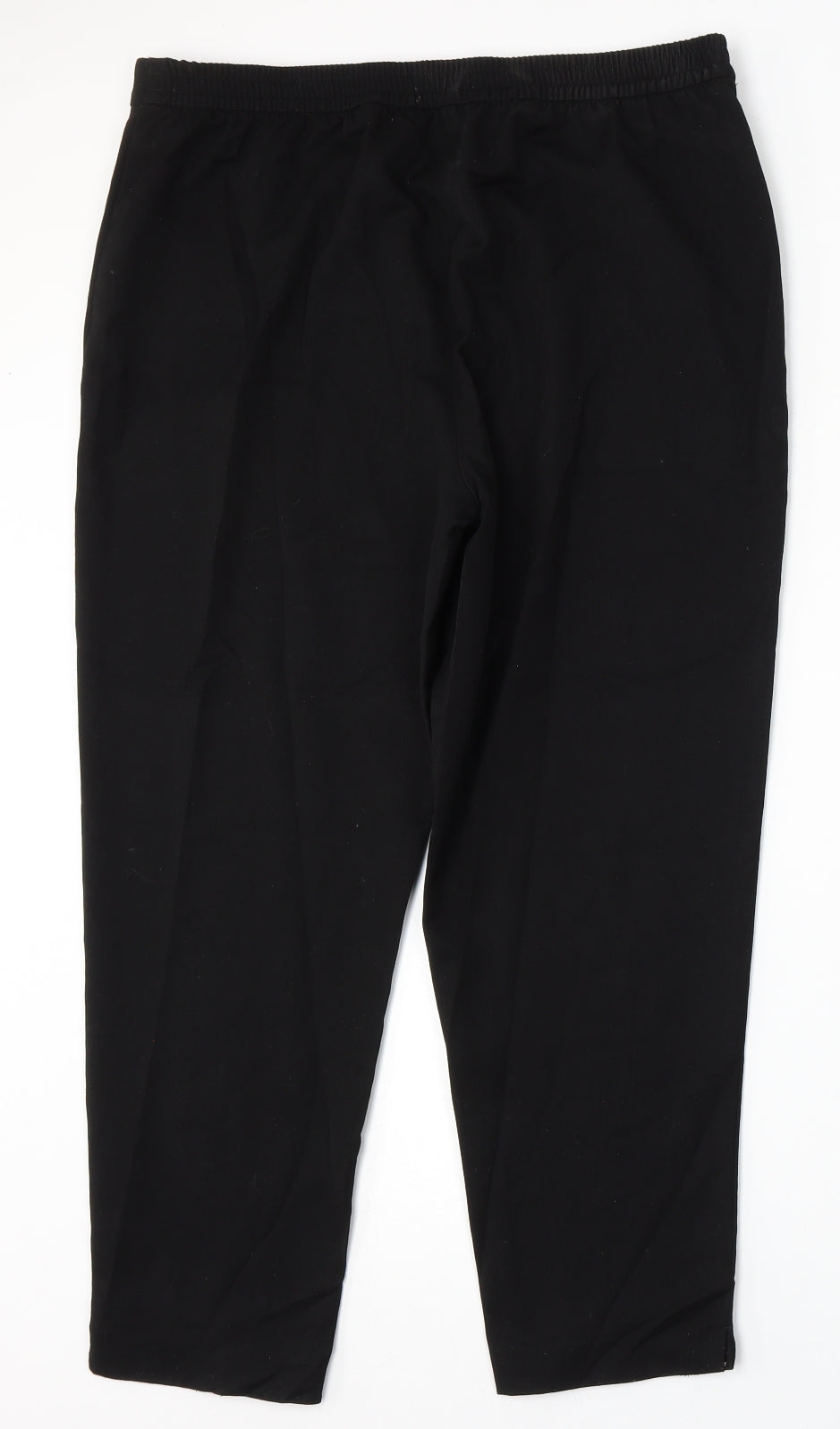 TU Womens Black  Polyester Trousers  Size 16 L25 in Regular